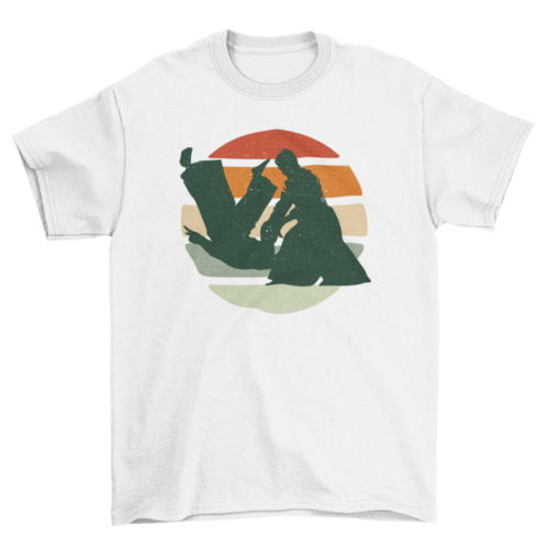 Retro sunset jiujitsu t-shirt