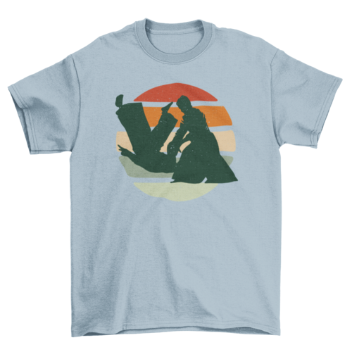 Retro sunset jiujitsu t-shirt