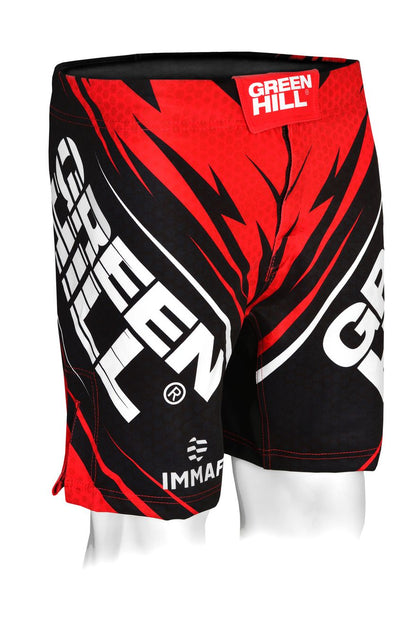 GREEN HILL MMA Shorts IMMAF APPROVED RED