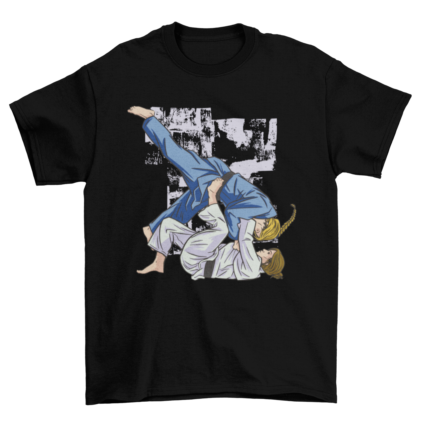 Women doing jiu jitsu martial arts t-shirt design