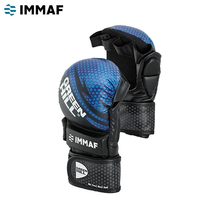 GREEN HILL IMMAF APPROVED MMA GLOVES BLUE