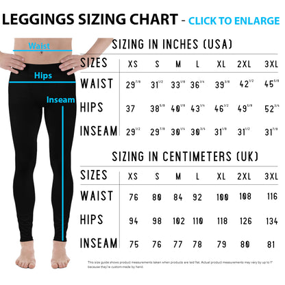 Mens Leggings - Black Leggings with Auto Parts