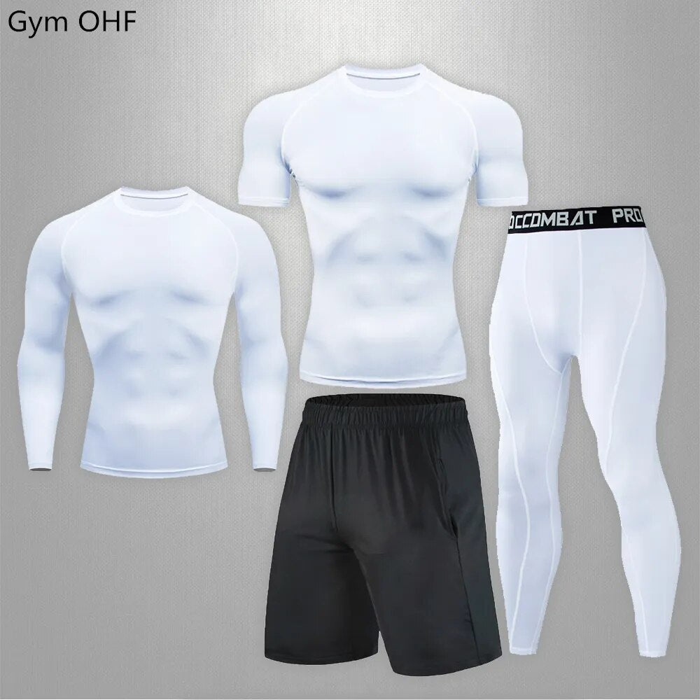 Compression Set for BJJ and MMA: Rashguards + Spat + Shorts